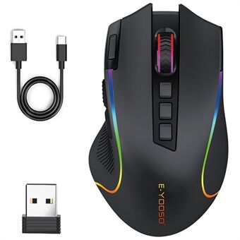 E-YOOSO X11 USB Bedraad + 2.4G Draadloze Gaming Muis Ergonomisch Ontwerp voor Mac / PC / Laptop