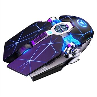 YINDIAO A7 1600 DPI 7-toetsen Stille Gaming Muis 7-kleuren Licht 2.4G Draadloze Muis