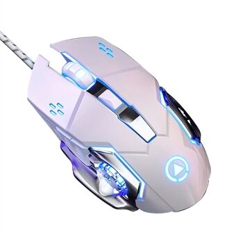 YINDIAO G15 1200 / 1800 / 2400 / 3600 Instelbare DPI 6 Toetsen Mechanische Gaming USB Bedrade Muis, Stille Versie