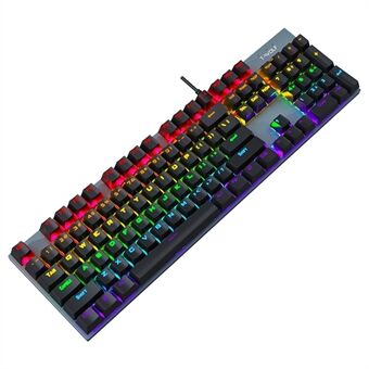 T-WOLF T17 USB Bedraad Toetsenbord 104-Toets Kleurverlichte Computer Gaming Mechanisch Toetsenbord