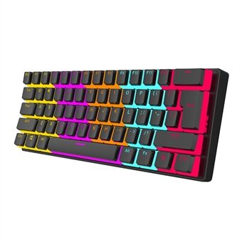 FV61S 61-toetsen Type-C Bedrade Gaming Toetsenbord Pudding Keycap Blauwe Schakelaar Mechanisch Toetsenbord