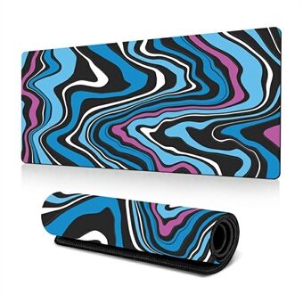 300 x 700 x 2mm Abstract Fluid Design muismat met antislip rubberen onderkant.