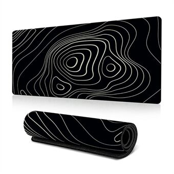300*800*2mm Stijlvol Abstract Patroon Groot Muismat Natuurlijk Rubber Desktop Mat - Lijn