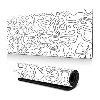 300*800*2mm Stijlvol Abstract Patroon Groot Muismat Natuurlijk Rubber Bureaumat - Lijn