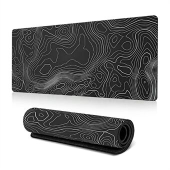 300*800*2mm Stijlvol Abstract Patroon Groot Muismatje Natuurlijk Rubber Bureau Onderlegger - Lijn