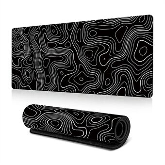 300*800*3mm Stijlvol Abstract Patroon Muismat Antislip Rubberen Bureau Onderlegger - Lijn