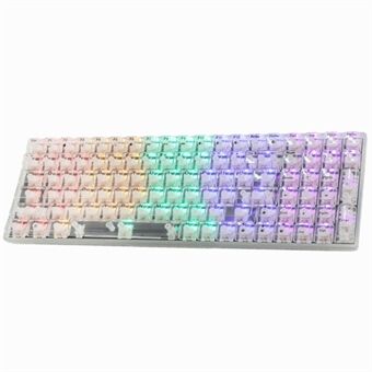 Y-FRUITFUL K10 Mechanisch Gaming Toetsenbord 100 Toetsen Type-C Bedraad Transparant Toetsenbord met RGB Verlichting