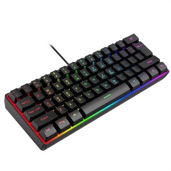 Y-FRUITFUL K401 Bedrade Toetsenbord 61-Toetsen RGB-achtergrondverlichting Computer Kantoor Gaming Toetsenbord