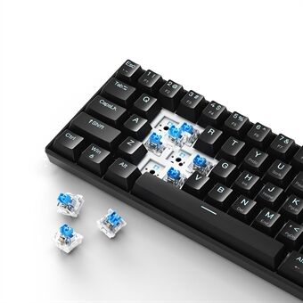 IBLANCOD K61 Gemengde kleur Keycap Mechanisch Blauwverlicht Gaming Toetsenbord voor Computer