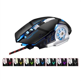 X1 USB bedrade gamingmuis 1200/2400/3200/4800 DPI ergonomische optische muis met 6 toetsen