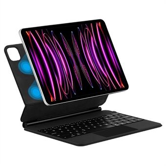 JIUYU voor iPad Pro 11 (2020) / (2021) / (2022) afneembare magnetische toetsenbordhoes PU lederen Stand met multi-touch trackpad