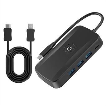 FX-2330 5-in-1 Type-C Hub met PD Opladen, 3 USB 3.0 Poorten, en 2K UHD Draadloze HD