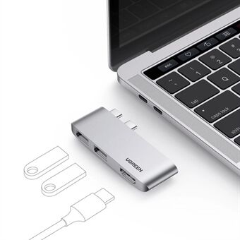 UGREEN 3 in 2 USB-C HUB Type-C naar USB 3.1 HDMI PD Type-C Snellaad Dock Adapter Converter voor Macbook