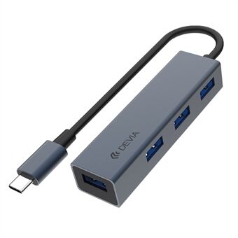 DEVIA Type-C Hub USB-C 3.1 Adapter naar 4 x USB 3.0 voor laptopcomputer