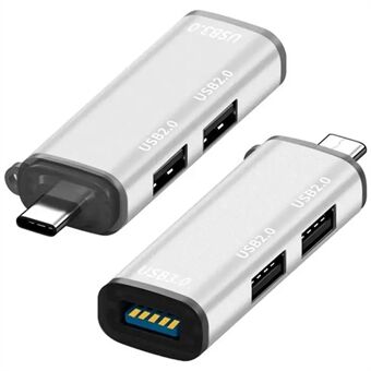 ADS-302C Type-C-adapterhub naar USB 3.0 + Dubbele USB 2.0-uitbreidingsstation