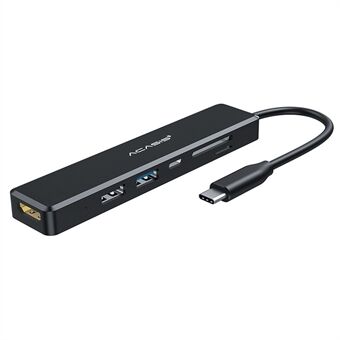 ACASIS CM069 6 in 1 Type C naar USB 2.0 HDMI Hub Dock USB-C Type A 3.0 Splitter TF/SD Kaartlezer Ondersteuning PD 60W Opladen