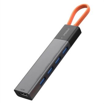 XIAOMI YOUPIN MWCMA02 Type-C hub-converter USB-C-adapter PD 100W snel oplaadstation naar 4xUSB 3.0-poorten en HD-video-uitvoerpoort