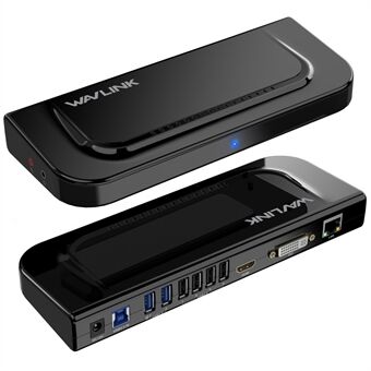 WAVLINK UG49DK4 Dual Monitor Ondersteunt DVI / HDMI / VGA Gigabit Ethernet USB-C 3.0 Universeel Laptop Docking Station