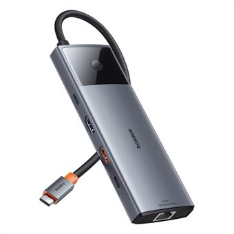 BASEUS Metal Gleam Series II 10-in-1 Type-C HUB Adapter Multi-Poort USB-C Docking Station naar USB / HD / RJ45 / SD / TF