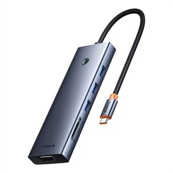 BASEUS UItraJoy Serie 10-Poort HUB-adapter USB-C Docking Station Type-C naar HD / VGA / USB3.0 / PD / RJ45 / SD / TF / 3,5mm, Donkergrijs