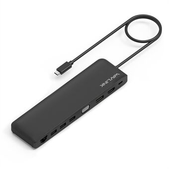 WAVLINK WL-UMD04 Draagbaar Dockingstation voor Laptop Type-C Hub-adapter USB-C naar HD / DVI / VGA Slanke Converter