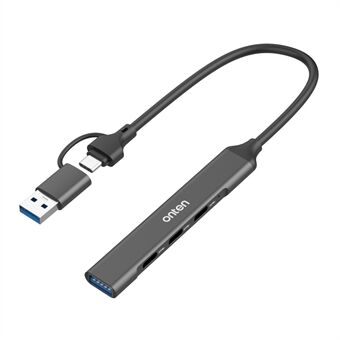 ONTEN UCA9703S 5Gbps USB 3.0 + Type-C Hub Laptop Computer Adapter naar 3 x Type-C poorten + USB poort.