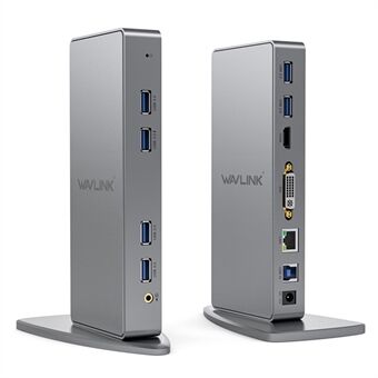 WAVLINK WL-UG39DK7 USB3.0 Multi-Screen Grafische Kaart Universeel Docking Station USB3.0 naar DVI / VGA / HD Hub Adapter