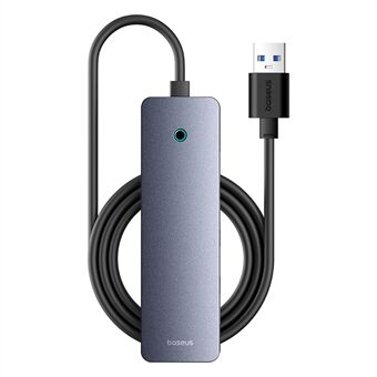 BASEUS UltraJoy Series BS-OH080 150cm 4-Poorts USB3.0 HUB Lite met Type-C 5V, USB Docking Station, Donkergrijs