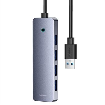 BASEUS UltraJoy Series BS-OH080 200cm 4-Poort USB3.0 HUB Lite Adapter Docking Station met Type-C 5V, Donkergrijs