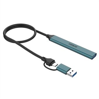 ONTEN UCA9703 USB 3.0+Type-C naar 3xType-C+USB-adapter Aluminiumlegering USB-hub