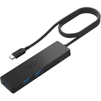 QGEEM QG-UH05-2C 0,8 m 5 in 1 Type-C Hub Multi-poort USB C-dockingstation Ultradunne hub Compatibel met SD / TF / 3 USB3.0