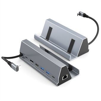 BS107 Type-C naar PD+HD+USB3.0*2+USB2.0+USB-C+RJ45 Hub Adapter 7-in-1 Gaming Docking Station voor Steam Deck