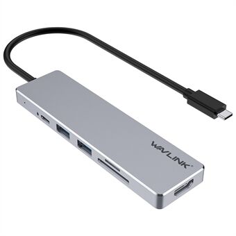 WAVLINK UHP3407 USB-C naar HD Converter 4K Splitter Mini Docking Station Draagbare Type-C Hub Adapter