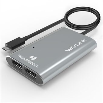 WAVLINK UTA21D Thunderbolt 3 Type-C naar dubbele DisplayPort-adapter DP 4K / 5K / 8K Video Display Converter