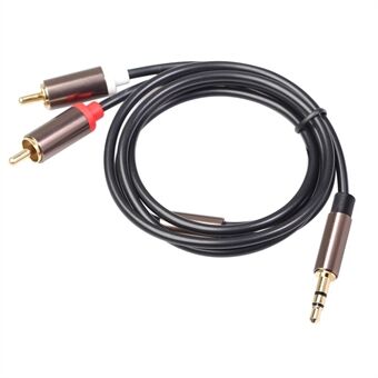 3,5 mm mannelijke naar 2RCA mannelijke audiokabel 2 meter