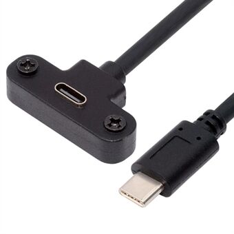 UC-171-0.3M 0.3m USB-C 480Mbps Type-C Mannelijk naar Omhoog Gehoekte Vrouwelijke Verlengsnoer Schroef Beveiliging Datakabel voor Camera VR