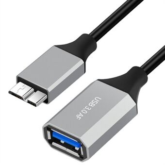 0.5m Plug and Play USB-A 3.0 Vrouwelijk naar Micro B Hogesnelheidsoverdracht Mobiele Harde Schijf Datakabel