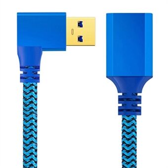 1m Haakse USB 3.0 Man naar Vrouw Hoge Snelheid Verlengkabel voor U Disk / Muis / Toetsenbord