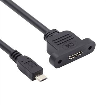 U3-012-MM 50cm Micro 3.0 Type-B Vrouwelijk naar Micro USB 2.0 5Pin Mannelijke Verlengkabel 480Mbps Schroefbevestigingstype Snoer