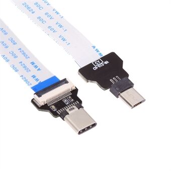 UC-019-MM CN-008-OTGCN-009-0.13M / CN-012-MA Type-C Male Host naar 5Pin Micro USB 2.0 Male Target Data Flat Slim FPC Cable Extender