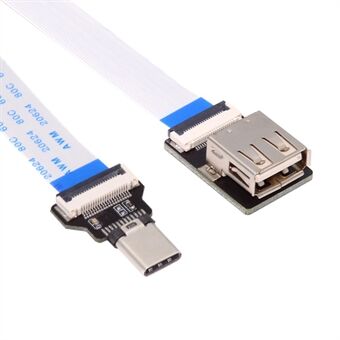 UC-019-AF CN-008-OTG / CN-009-0.13M / CN-011-FE 13cm Type-C Male Host naar USB 2.0 Type-A Female Target Data Flat Slim FPC-kabel.