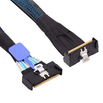 SF-063-UP 35 cm PCI-E 5.0 Mini Cool Edge IO MCIO Hoekige PCI-E Slimline SAS 8i 74-pins mannelijk naar MCIO 74-pins mannelijk verlengkabel