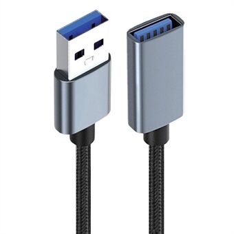 JUNSUNMAY 3m USB 3.0 mannelijk naar vrouwelijk 2A oplaad- en datakabel 5 Gbps nylon gevlochten verlengsnoer.