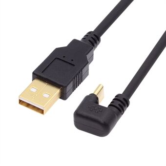 UC-023-OS 1m USB2.0 Type A naar Type C Tegengestelde U-vormige kabel met achterwaartse hoek 480Mbps stroomgegevenskabel.