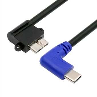 UC-166 30cm USB-C male naar Micro-B USB3.0 mannelijke 90-graden haakse kabel voor industriële camera