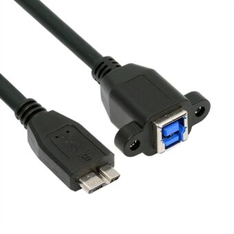 U3-087 5 Gbps USB 3.0 Type-B Female naar USB3.0 Micro-B Male Verlengkabel voor Disk SSD Camera Data 30 cm.