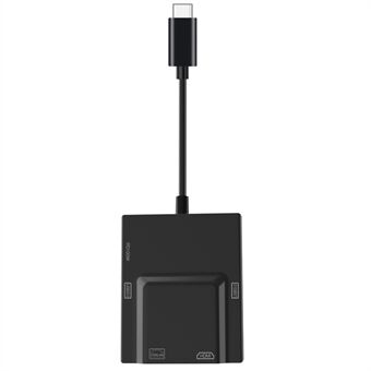 NK-3057HDMI USB-C Hub-adapter naar 2xUSB 3.0+HD+Type-C+RJ45 Converter voor laptop