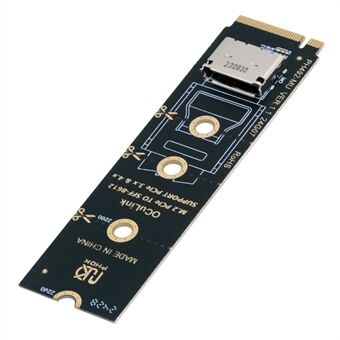 SF-023-2280BK 2280 PCI-E4.0 M.2 M-Sleutel naar Oculink SFF-8612 SFF-8611 Verticale Host Adapter