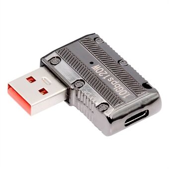 UC-029-TC002 USB 3.1 Type C Female naar USB 3.0 Type-A Male 90 graden links gebogen plat type 10Gbps gegevens 120W voedingsadapter