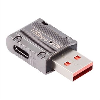 UC-029-TC004 USB 3.1 Type C Vrouwelijke Hoek Links naar USB 3.0 Type-A Mannelijke Rechte Type 10Gbps 120W Voedingsadapter